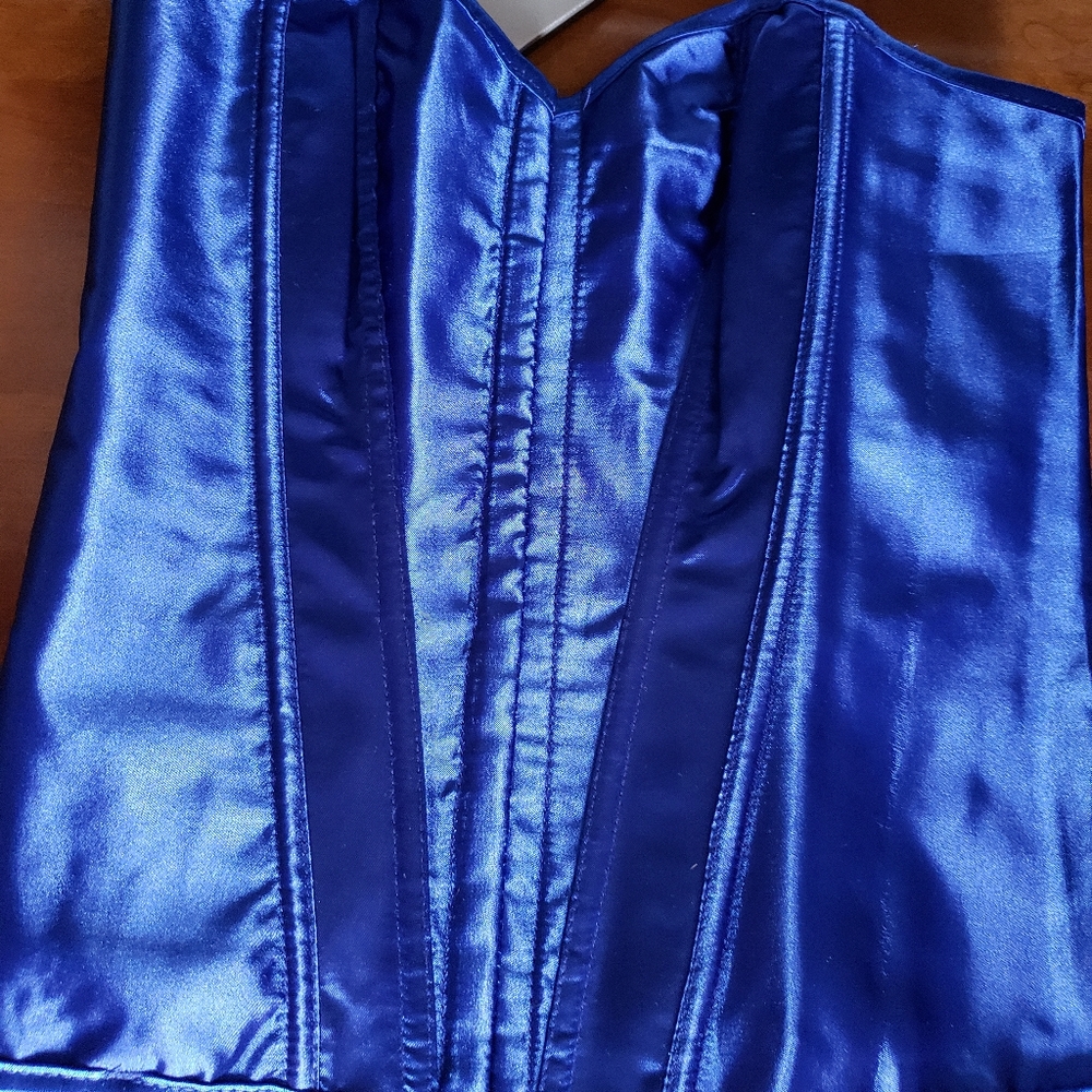 Blue Corset lace tie